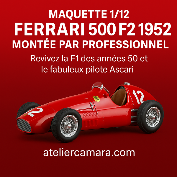 maquette 1/12 Ferrari 500 f2 1952 montée par maquettiste professionnel 