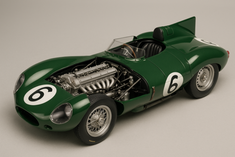 montage professionnel Jaguar Type D 1955 atelier dominique camara